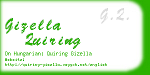 gizella quiring business card